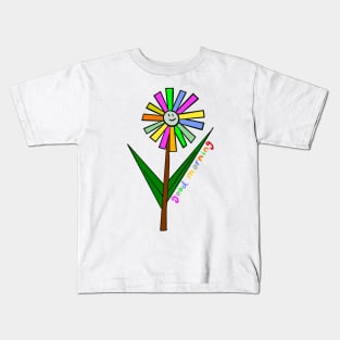 Colourful Good morning flower Kids T-Shirt